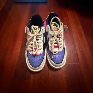 Nike Blue and Pink Retro Sneakers